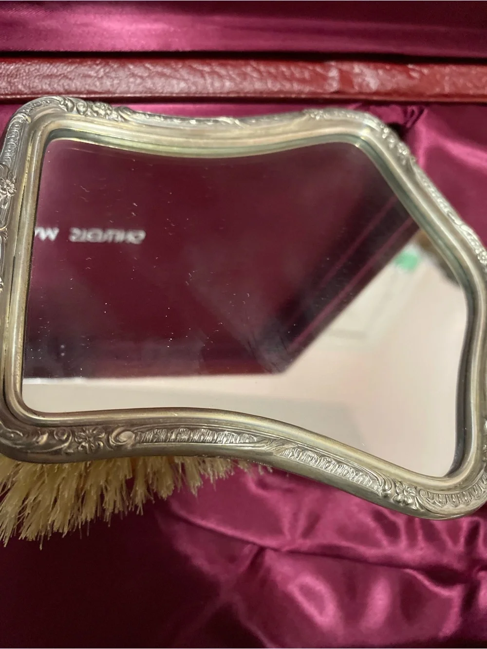 Gorgam Sterling Silver 3 piece dresser set # 27 mirror, brush, comb